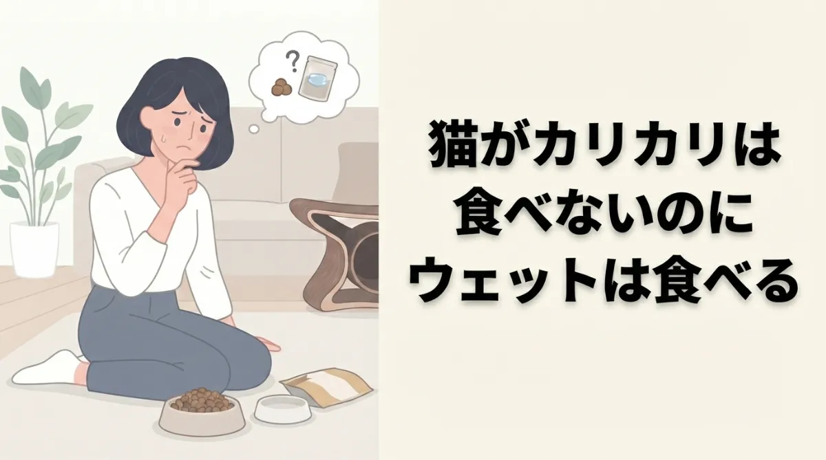 猫がカリカリは食べないのにウェットは食べるときの原因と対策