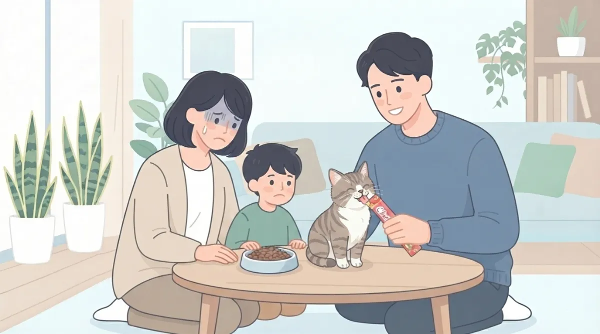 猫がご飯を食べないのにチュールは食べる理由