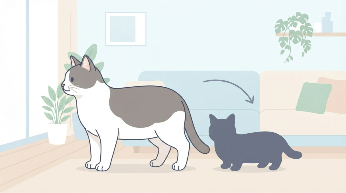 他の一般的な猫と大きさを比べてみた違い